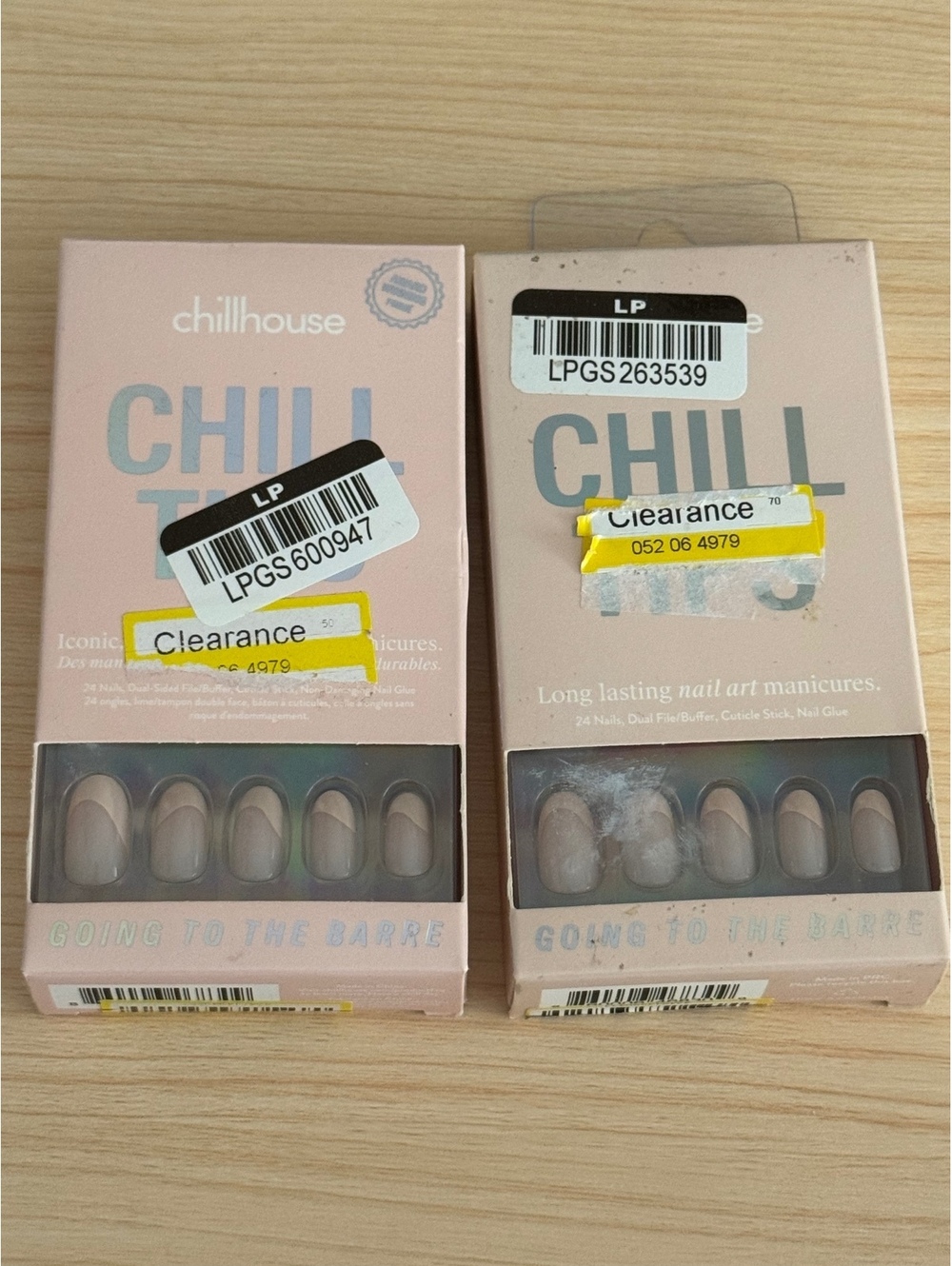 Bundle of 2 Chillhouse Chill Tips Going to the Barre Press On Nails New
